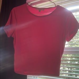 pink crop top